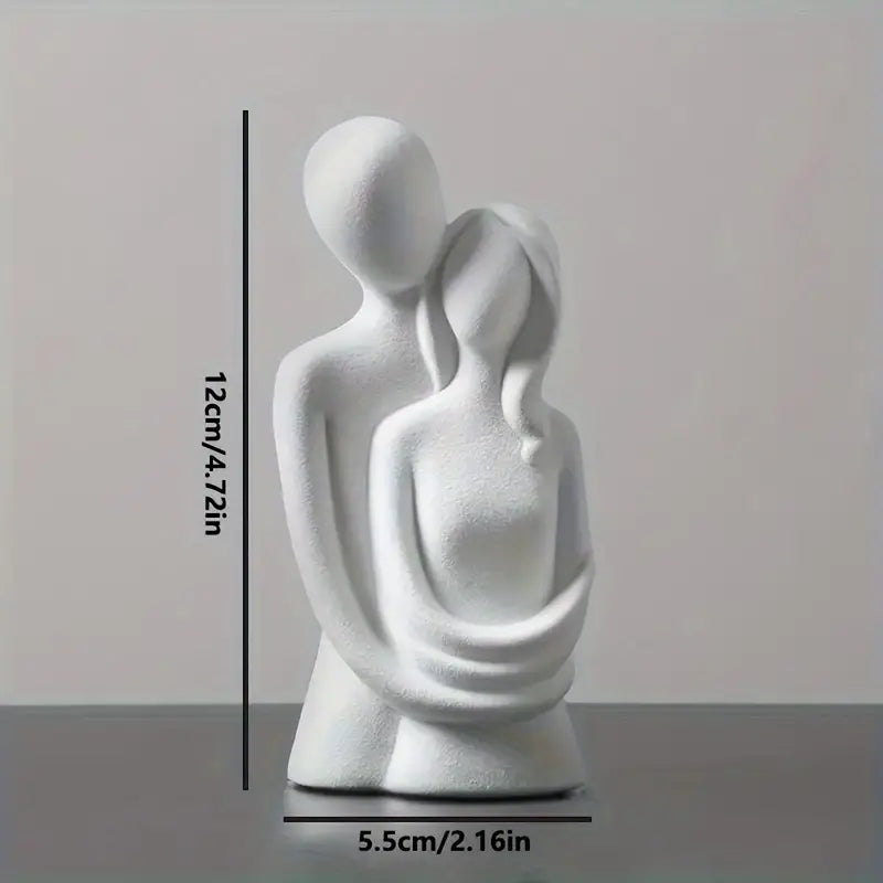 Hugging Couple Ceramic Sculpture