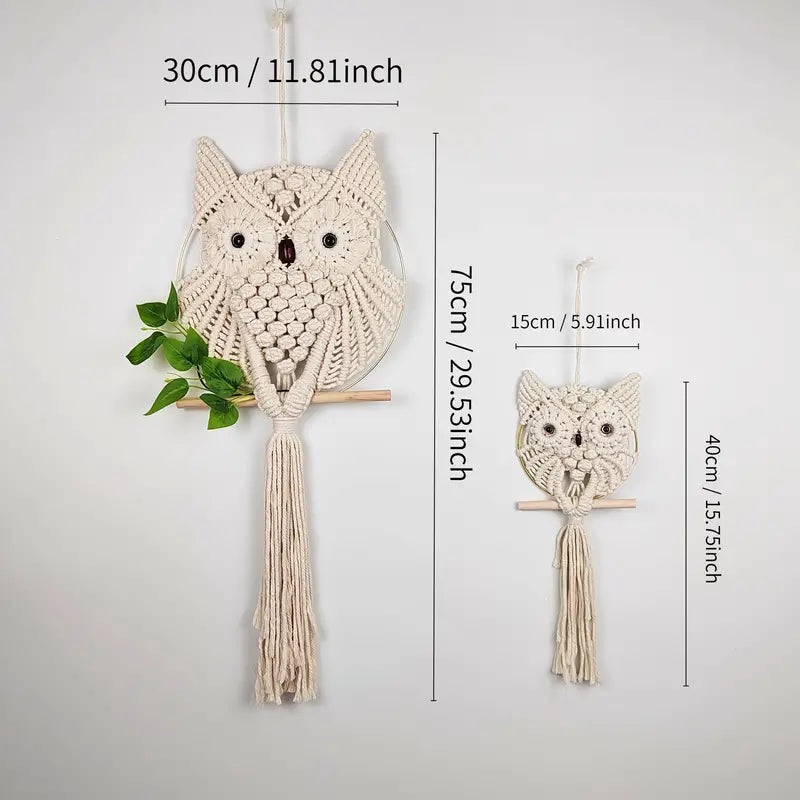 Owl Macrame Wall Hanging