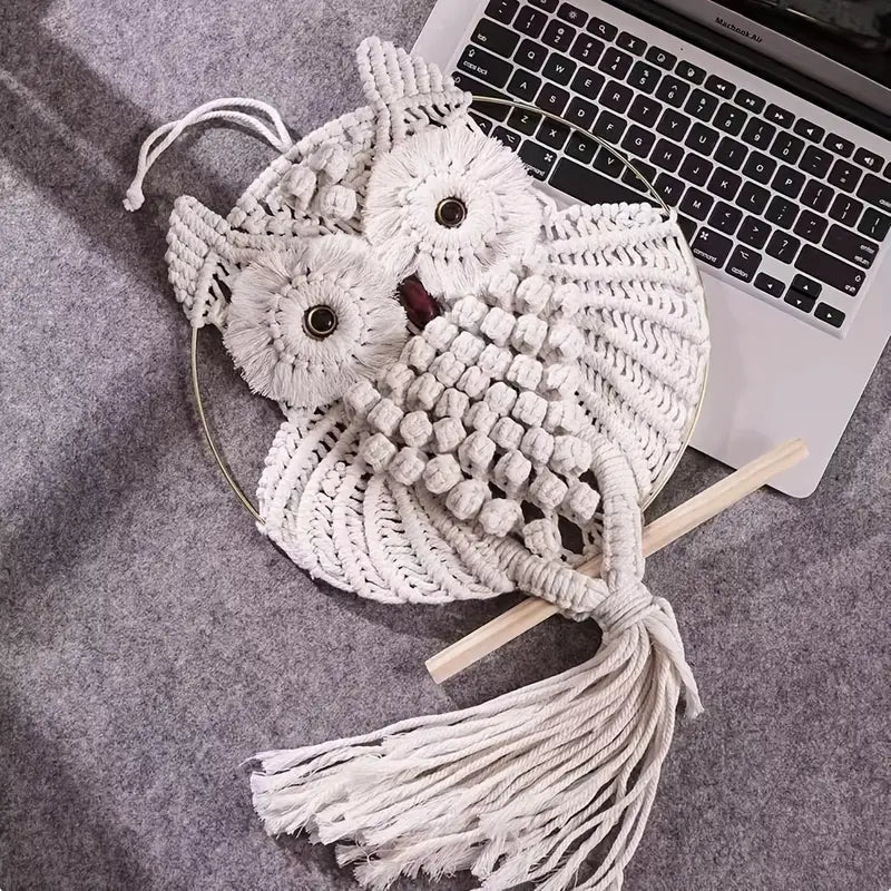 Owl Macrame Wall Hanging