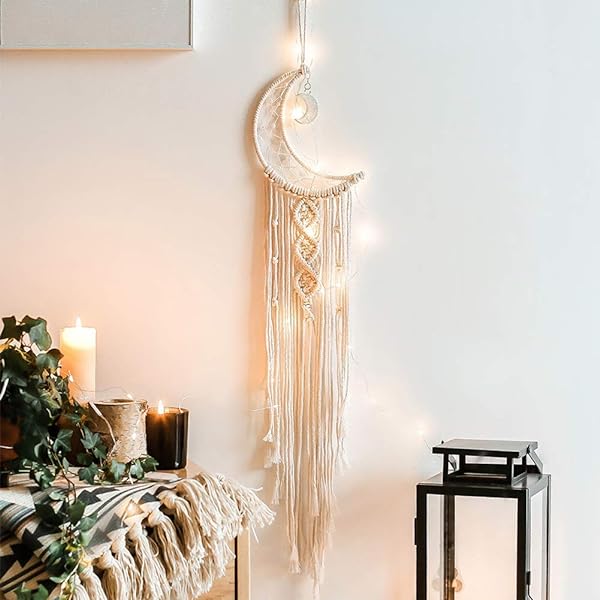 Dreamcatcher Macrame Moon and Star Home Decor