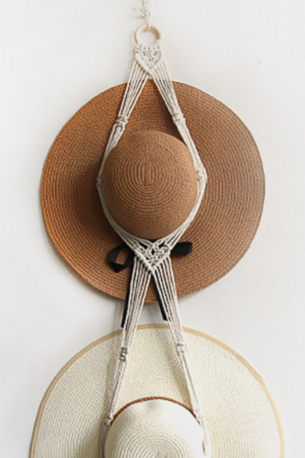 Macrame Hat Hanger Double