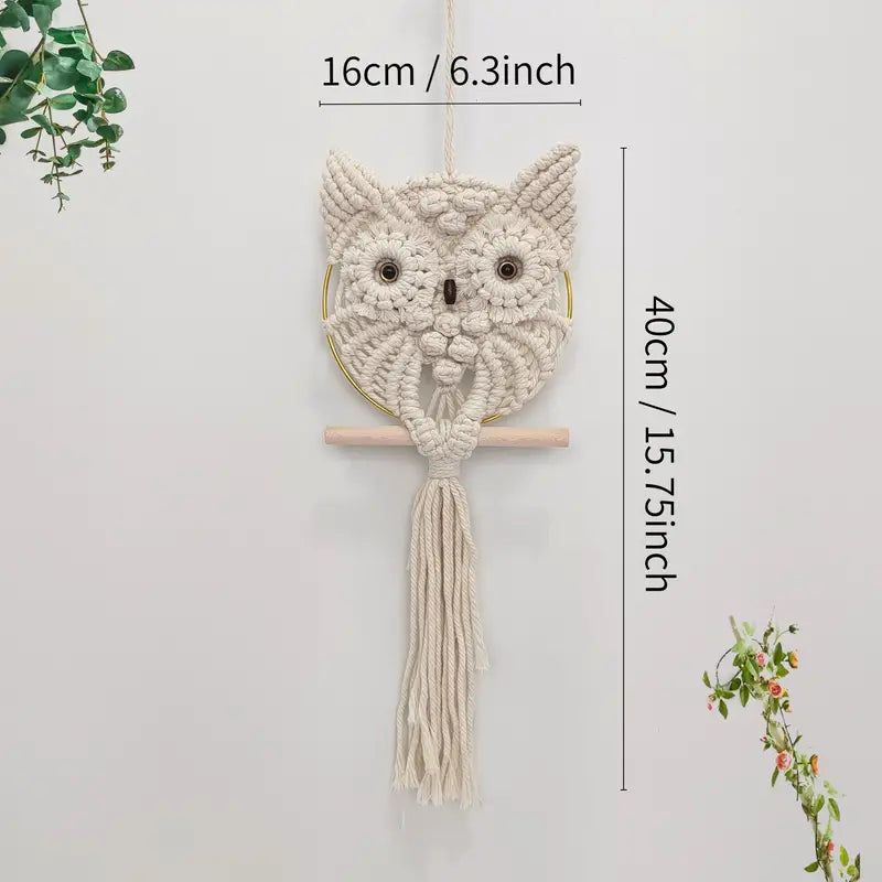 Owl Macrame Wall Hanging