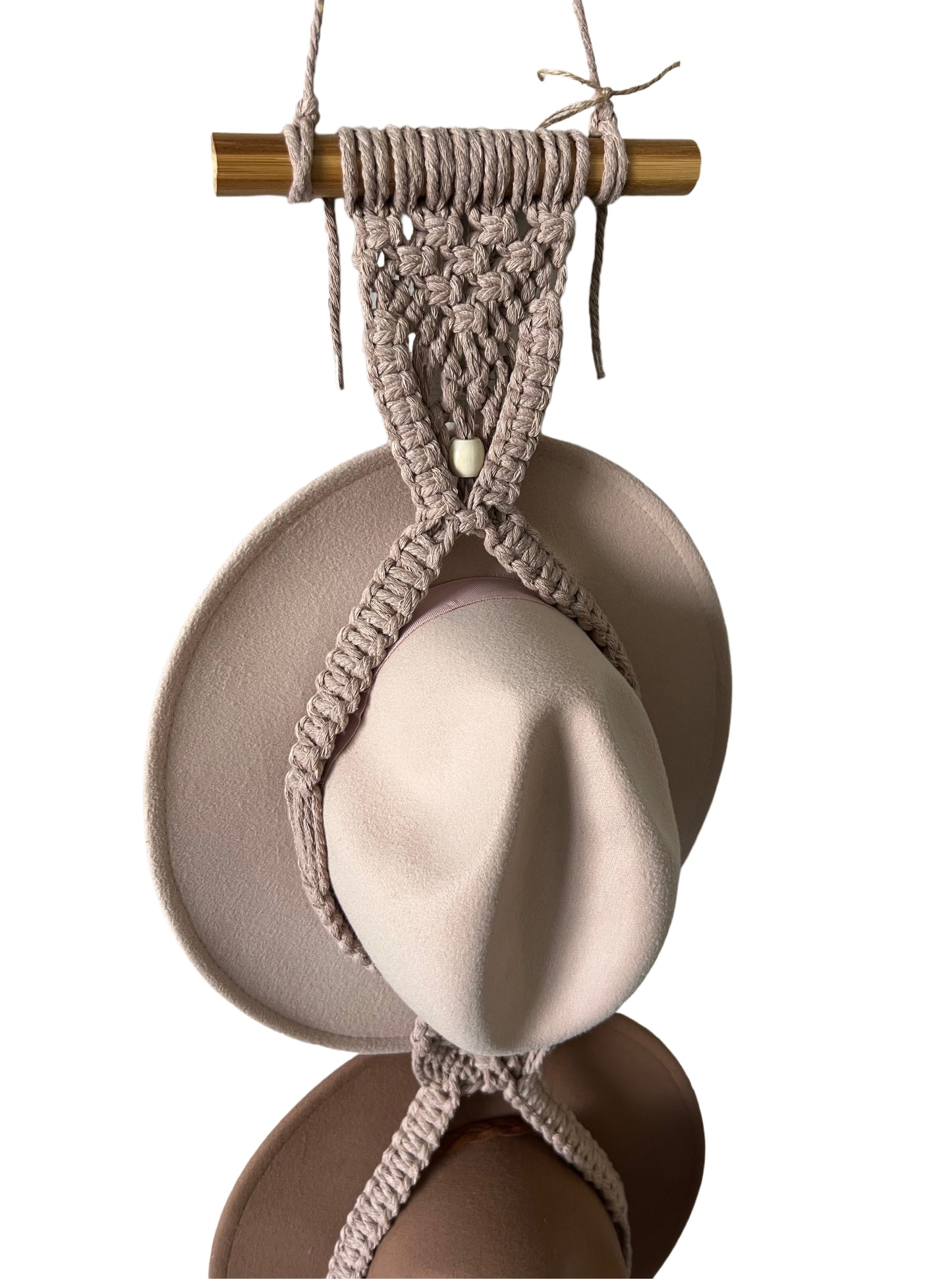 Macrame Hat Hanger - Double