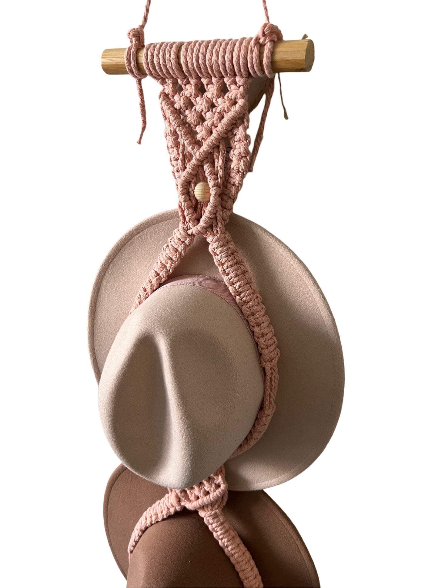 Macrame Hat Hanger - Double